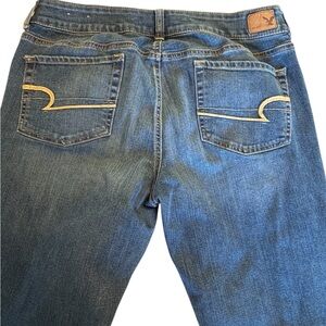 American Eagle Women’s Denim Blue Boot Cut Jeans, Like New Size 14